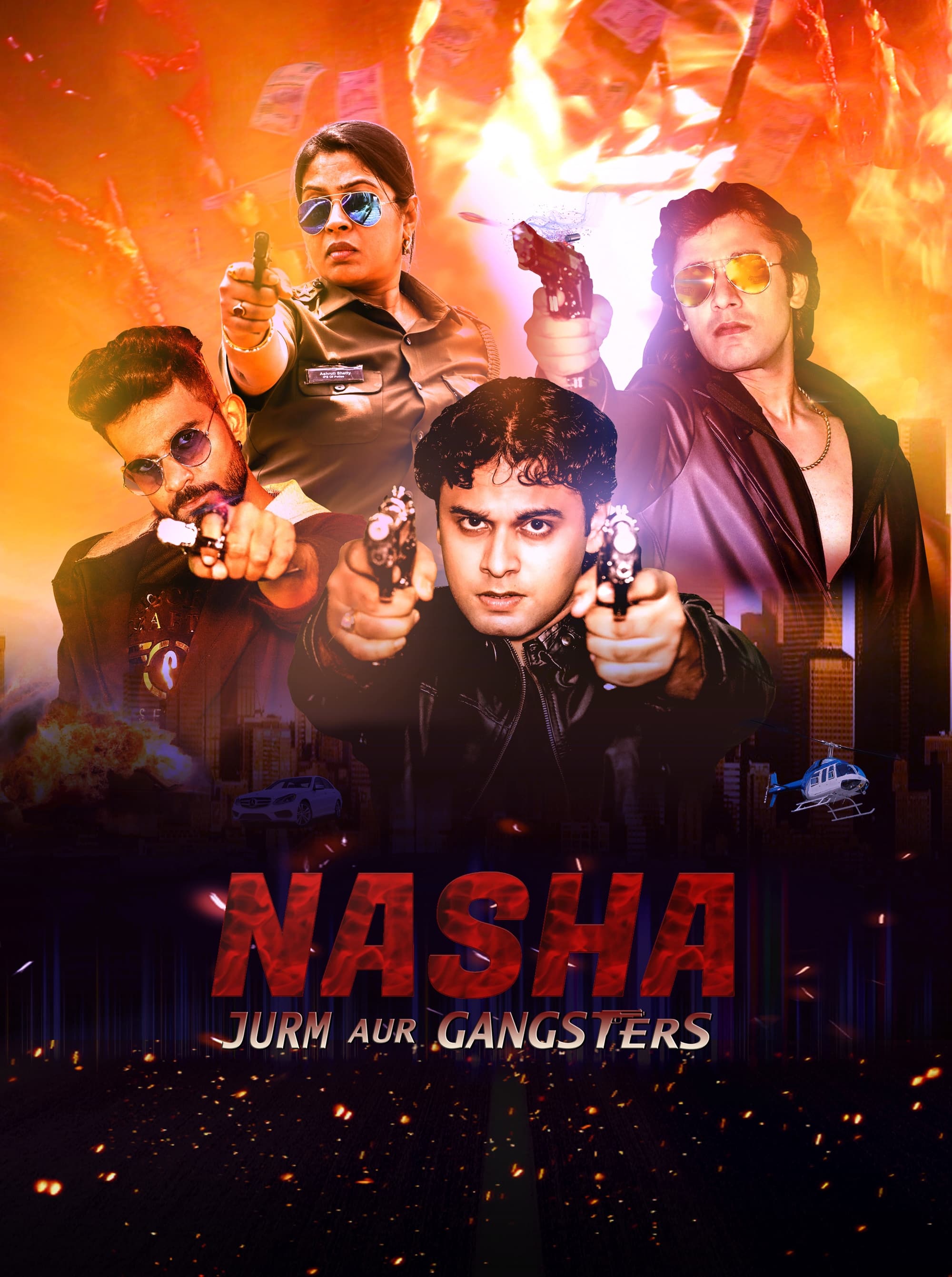 Nasha Jurm aur Gangsters Hindi Dubbed Movie Poster (2024)